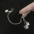 thumbnail image 4 of Yesbay 1 Pair Butterflies Women Earrings Cool Punk Silver Color Link Chain Cartilage Clip Earrings Jewelry Gift, 4 of 7