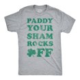 thumbnail image 1 of Mens Paddy Your Shamrocks Off T Shirt Funny Saint Patricks Humor Day Patty Tee (Light Heather Grey) - XL, 1 of 4