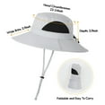 thumbnail image 2 of Waterproof Sun UPF 50+ Bucket Hat for Men Women, IC ICLOVER UV Protection Packable Brimmed Boonie for Fishing Hiking Outdoor Cap - Light Gray, 2 of 8