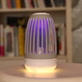 thumbnail image 1 of Lámpara antimosquitos eléctrica con luz nocturna, recargable por USB, para uso en interiores y exteriores, color gris., 1 of 5