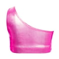 thumbnail image 2 of Lejafay Kids Girls Shiny Sequins Metallic Crop Tank Top Vest for Jazz Hip Hop Street Dance Hot Pink 6, 2 of 5