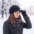 thumbnail image 6 of Loritta 2 Pack Women Winter Hat Slouchy Warm Knit Beanie Cap Black and Beige, 6 of 11