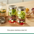 thumbnail image 2 of Ball Reusable Mason Jar Lids, Stainless Steel Storage Lids with Silicone Gaskets for an Airtight Seal, Wide Mouth, One Pack of 3, 2 of 6