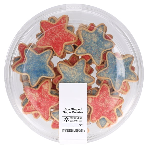 Freshness Guaranteed Star Shaped Sugar Cookies, 22.9 oz, 24 Count