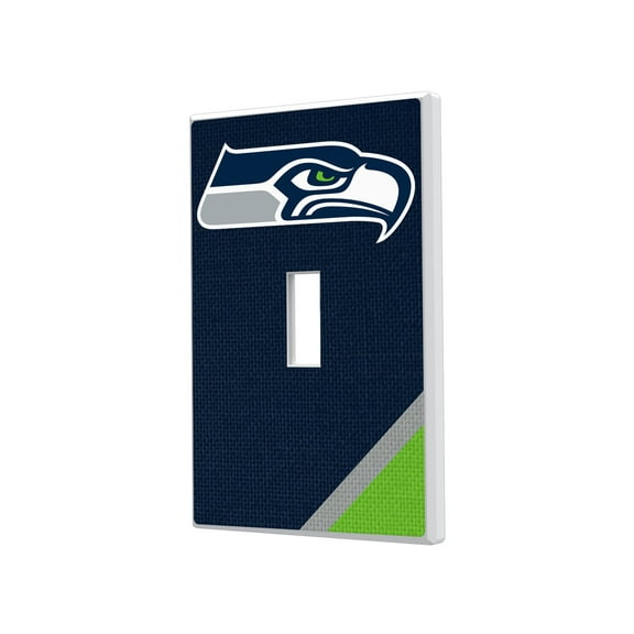Seattle Seahawks Diagonal Stripe Single Toggle Light Switch Plate