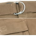thumbnail image 3 of Men's Multi Pocket Casual Stretch Cotton Cargo Dress Shorts With Woven Belt (Khaki, 34), 3 of 3