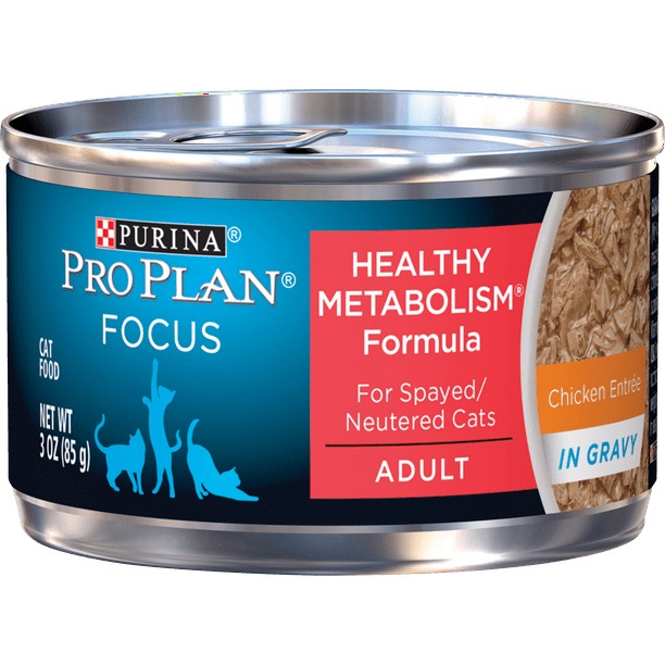 (24 Pack) Purina Pro Plan High Protein Gravy Wet Cat Food FOCUS Healthy