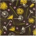 thumbnail image 6 of GZHJMY Retro Floral Dandelions Cloth Napkins Washable Reusable Polyester Dinner Napkins 20 x 20 Inch for Home Weddings Parties Holiday Table Napkins Set of 6, 6 of 6