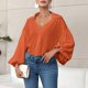 thumbnail image 5 of Sudadera para mujer,Blusa informal de manga larga con cuello en V para mujer, cuello redondo, poliéster suave, ideal para el hogar o el trabajo, sopatenor, 5 of 8