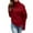Red-08, variant on STETMN Women's High Neck Sweaters Loose Batwing Sleeves Asymmetric Hem Elegant Knit Jumper Top