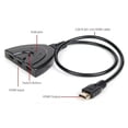 thumbnail image 5 of Hdmi Switch, Premium 3 Port Manual Hdmi Switcher Plug And Play Compatible with Full Hd 1080p Devices, No Signal Delay Ensured With High-speed Transmission Compatible with, 5 of 5
