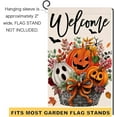 thumbnail image 6 of Halloween Ghost Pumpkin Garden Flag 12x18 Vertical Double Sided Black Bat Welcome Fall Holiday Outside Decorations Burlap Yard Flag BW834, 6 of 6