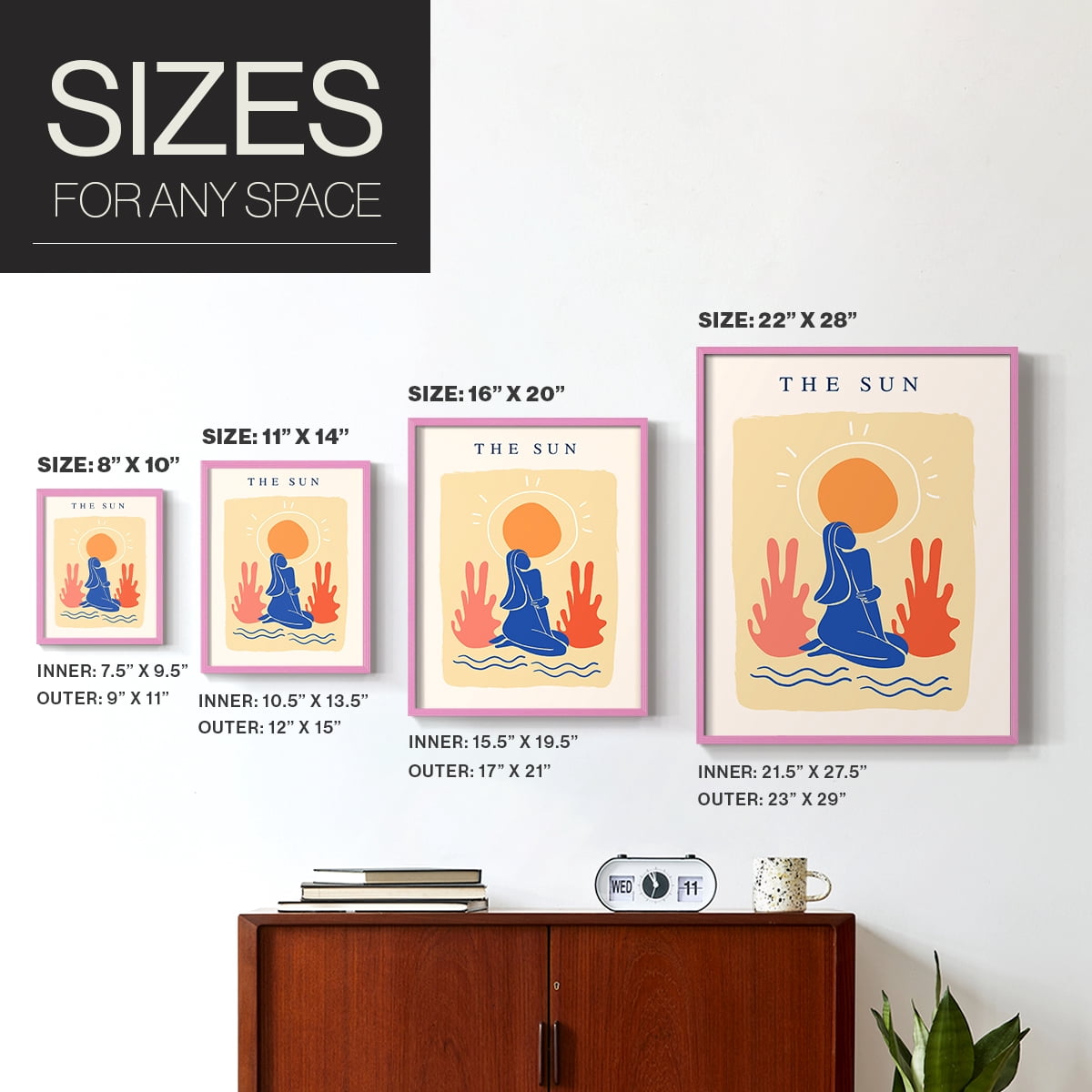 Matisse CCCX in Pink Solid Wood 8 x 10 Framed Print