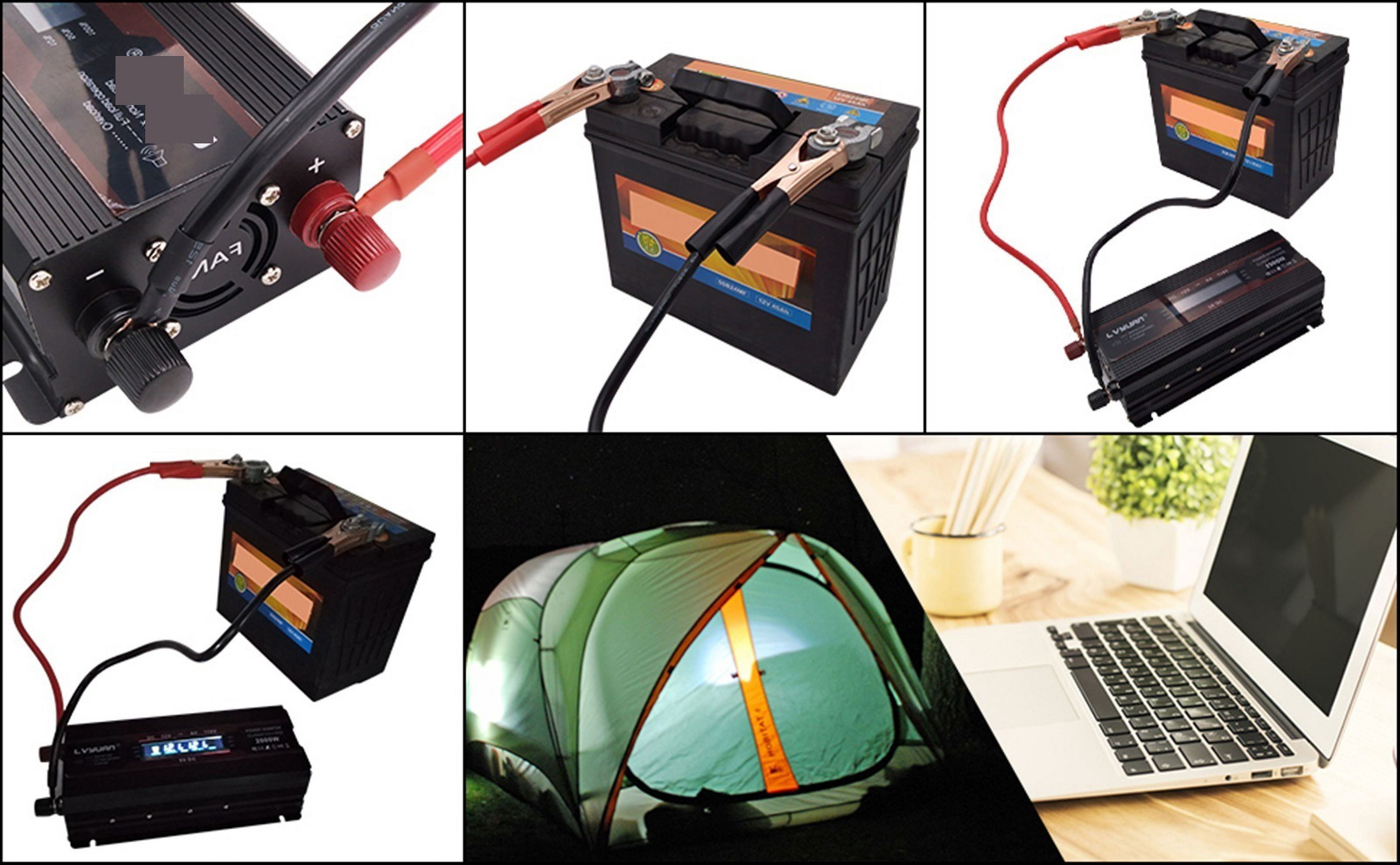 2000W Car Power Inverter 12V to 220 Universal Transformer Converter Solar Inversor ,Safety