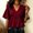 *Wine, variant on ClodeEU Women's Deep V Neck Ruffle Babydoll Blouse,Short Flare Sleeve Loose Peplum Tunic Top Black,Women's Plus L