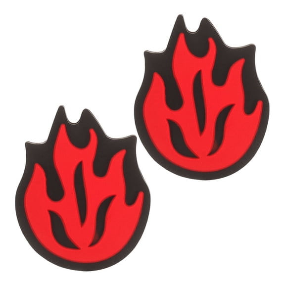 CIMAXIC Silicone Tennis Racket Dampener, Red, Stylish Flame, Comfort Grip, 2Pcs