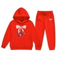 thumbnail image 3 of Hiijoy Toddler Girls Hoodie Outfits Cherry Printed Hooded Sweatshirt Sweatpants Sweatsuit, 3 of 3