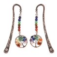 thumbnail image 5 of Chakra Crystal Bookmark Vintage Metal Tree Bookmarks for Women Student Teacher Graduation Christmas Gift, 5 of 5
