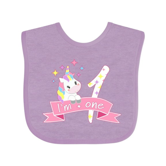 Inktastic I'm One Cute Unicorn 1st Birthday Boys or Girls Baby Bib