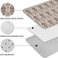 thumbnail image 5 of Boho Brown Damask Ethnic Pattern Bathroom Rugs Sets 3 Piece,Toilet Cover Set,Absorbent Non Slip Bathroom Mats Sets with U-Shaped Contour Rug Toilet Rug Set, 5 of 5