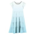 thumbnail image 4 of Summer Spring Dresses for Girls 12-13 Years Gradient Color Dresses Casual Dresses for Girls A Line Dresses for Kids Casual Dresses for Girls Light Blue, 4 of 4