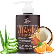 Bloom Vitamin C Body Cream w/ Coconut Oil for Brightening and Moisturizing. 15 oz