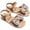 Brown, variant on SGMVNU Girls' Sandals with Big Bowknot, Open Toe Soft Sole Flat Elegant Flower Girl Dress Shoes Beach Summer Casual Sandal, Size 9-10 Years, Beige