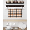 thumbnail image 3 of Orange Black Plaid Kitchen Dish Towels for Drying Dishes Set of 4, Farmhouse Orange Black Checkered Waffle Weave Microfiber Hand Tea Bathroom Towels Quick Dry & Absorbent Towel 15.7x23.6, 3 of 7