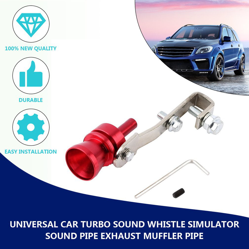 AnXiongStore Turbo Sound Whistle,Universal Aluminum Cars Auto Bov Turbo Sound Whistle Tube Sound Simulator Tube Exhaust Muffler Pipe Tube Blue