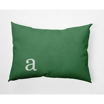 Simply Daisy 14" x 20" Modern Monogram Indoor/Outdoor Polyester Throw Pillow, Sage
