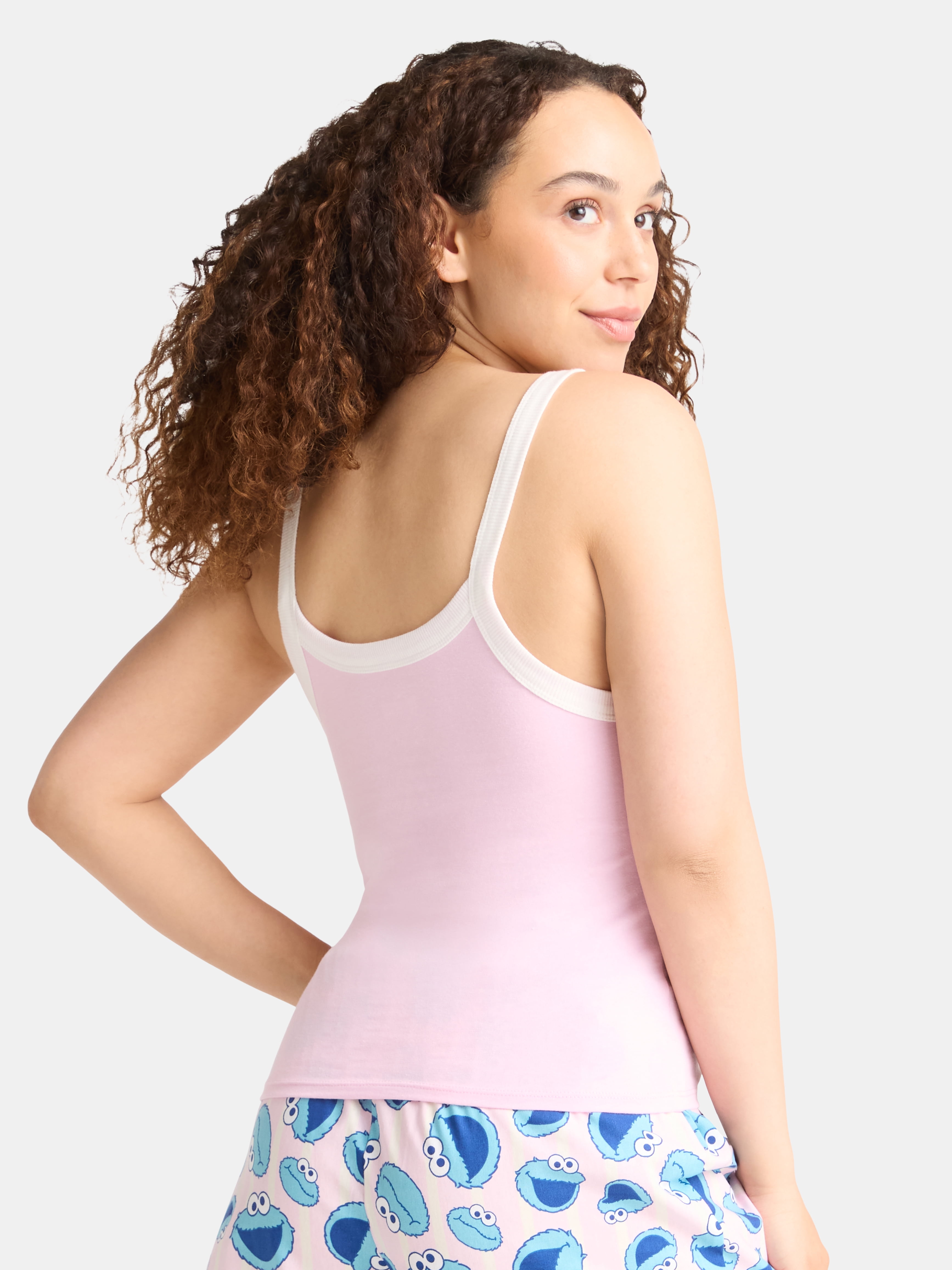 Sesame Street Women's Cookie Monster Graphic Tank Top, 2-Pack, Sizes XXS-XXL