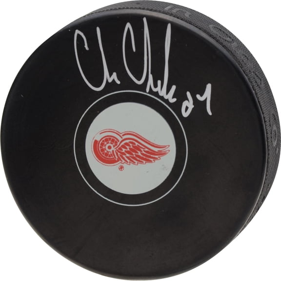 Chris Chelios Detroit Red Wings Autographed Hockey Puck - Fanatics Authentic Certified