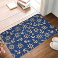 thumbnail image 4 of Rateoe Anchors and Nautical Pattern Flannel Door Mat Indoor Outdoor Entrance, Waterproof All-Weather Doormat,Fade Resistant, Low Profile Entryway Mat 16x24in, 4 of 7