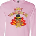 thumbnail image 4 of Inktastic Happy Thanksgiving Cute Turkey in Pilgrim Hat Long Sleeve T-Shirt, 4 of 5