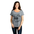 thumbnail image 2 of Thread Tank Mountains Hikes Waterfall Women's Relaxed Slouchy Dolman T-Shirt Tee Heather Grey X-Large, 2 of 4