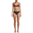 thumbnail image 2 of No Boundaries Solid Linear Texture Triangle Swimsuit Top, 2 of 6