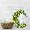 thumbnail image 4 of Easter Decor Eggs Wreath Clearance 25cm Easter Hanging Ornaments - Easter Bunny Wreath Acrylic Wreath Indoor Outdoor Easter Hanging Ornaments Home Front Door Party Decorations, 4 of 7