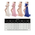 thumbnail image 2 of JustVH Women's Maternity Dress for photography Off Shoulder Split Front Chiffon Gown Maxi Pregnancy Dresses for Photoshoot, 2 of 6