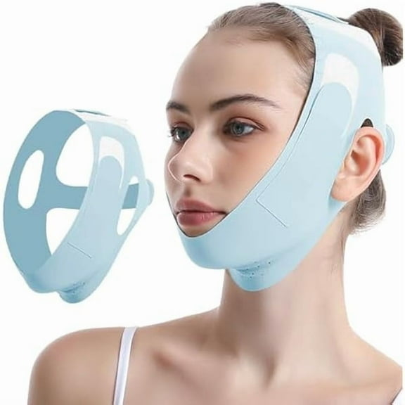 OAO Anti Snore Chin Strap for Sleeping Anti Snoring Devices Chin Strap for CPAP Users Stop Snoring Solution Adjustable Reusable Sleep Apnea Snore Stopper for Men Women Keep Mouth Closed Blue M
