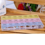 Weekly Pill Organizer 3 Times a Day, Pill Box 7 Day with One-Side Large Openings for Easy to Use, Travel Pill Case for Medication, Vitamins, Fish Oils, Supplements