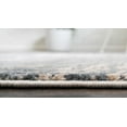 thumbnail image 5 of Unique Loom Oasis Collection Area Rug - Wave (4' Round Gray/Ivory), 5 of 7