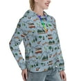 thumbnail image 6 of Lsque Camping Caravan Pattern Casual Women's Hoodie,Hooded Sweatshirt with Kangaroo Pocket,Pullover Hoodie with Eye-catching Drawstrings-Medium, 6 of 7