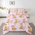 thumbnail image 2 of Erosebridal Mongoose Comforter Set,Cartoon Zoo Animal Bedding Set Twin,Farm Mongoose Reversible Duvet Insert,Love Heart Quilt with 1 Pillowcase Lightweight, 2 of 6