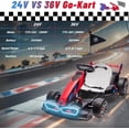 thumbnail image 4 of Licensed BMW Electric Go Kart for Kids 6-12, 24V 9AH Drift Kart Ride on Toys, Dual 200W Motors, Adjustable Seat, Drift Mode, 2 Speed, LED Lights, 4 of 10