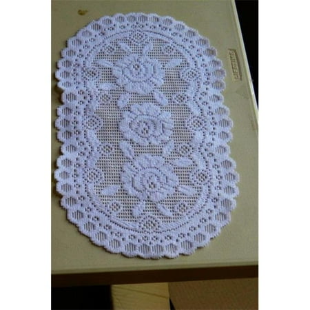 

12 x 20 in. European Lace Placemat White