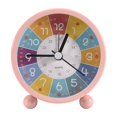 thumbnail image 1 of Reloj de Pared Educativo para NiñOs Tiempo de Aprendizaje, Reloj  Silencioso Sin Tictac para Aulas o Dormitorios Rosa, 1 of 1