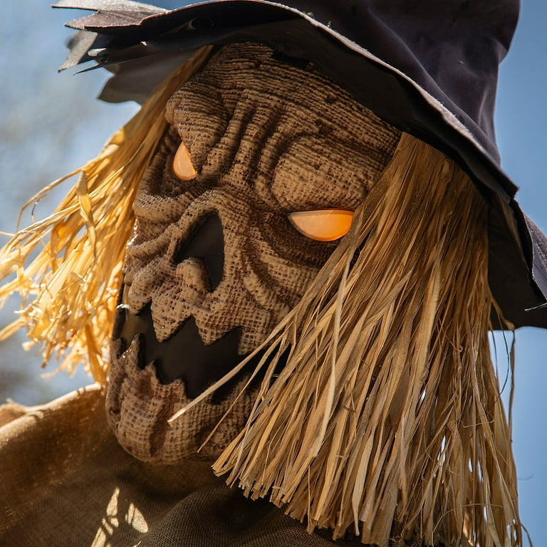 Seasonal Visions 8 ft Staked Scarecrow Animated Prop - Brown Seasonal Visions 8 ft Staked Scarecrow Animated Prop - Brown