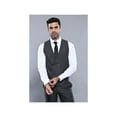 thumbnail image 5 of Men 3pc European Vested Suit WESSI  J.VALINTIN Extra Slim Fit JV15 Charcoal Gray, 5 of 9