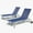 Navy Blue, variant on TOTAL Outdoor Set of 2 Adjustable Chaise Lounge Chairs with Wheels, All-Weather Textilene, 5 Reclining Positions for Poolside, Patio, and Beach, Blue