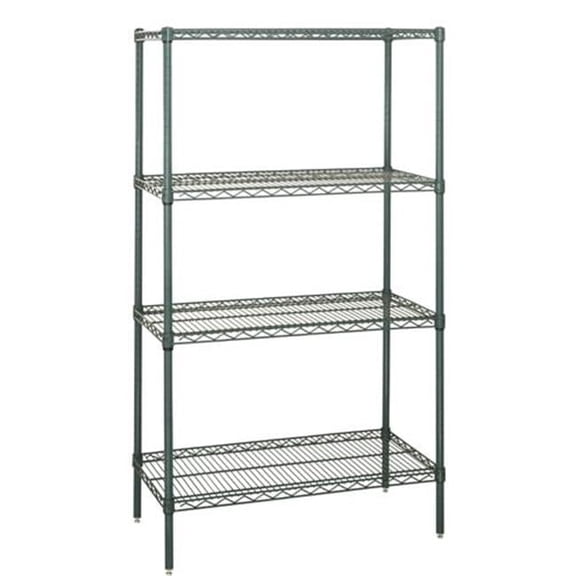Quantum Storage WR54-1260P 4-Shelf Proform Wire Shelving Starter Kit, 12 x 48 x 54 in.